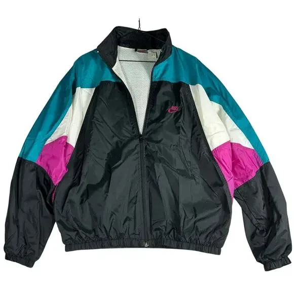 Vintage 90s Nike Silver Tab Windbreaker Jacket - Men's Large - Picture 3 of 16